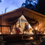 Nightfall Glamping, Queensland. Image via Tourism and Events Queensland