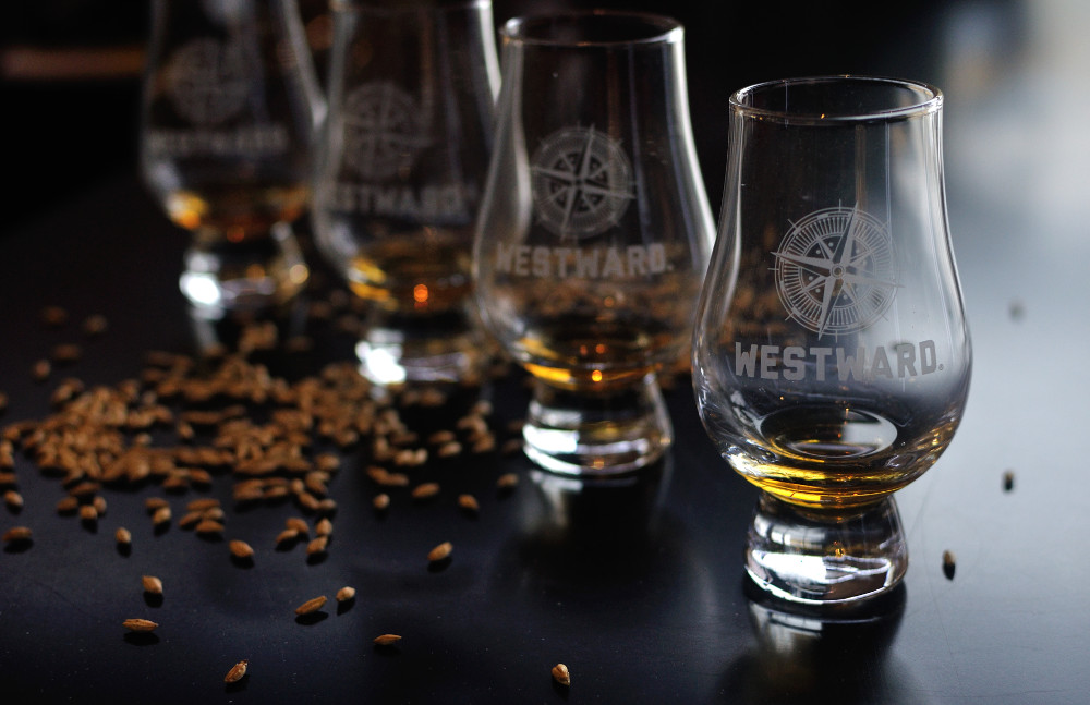 Westward Whiskey glasses. Image: Supplied