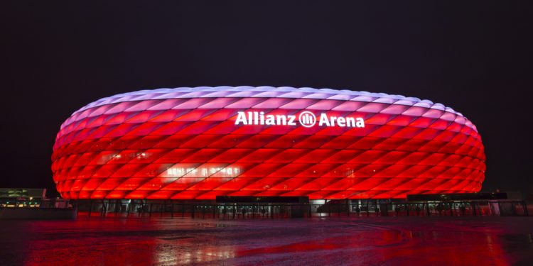 Allianz Arena Munich Germany. Photographed by Isaac Mok. Image via Shutterstock.