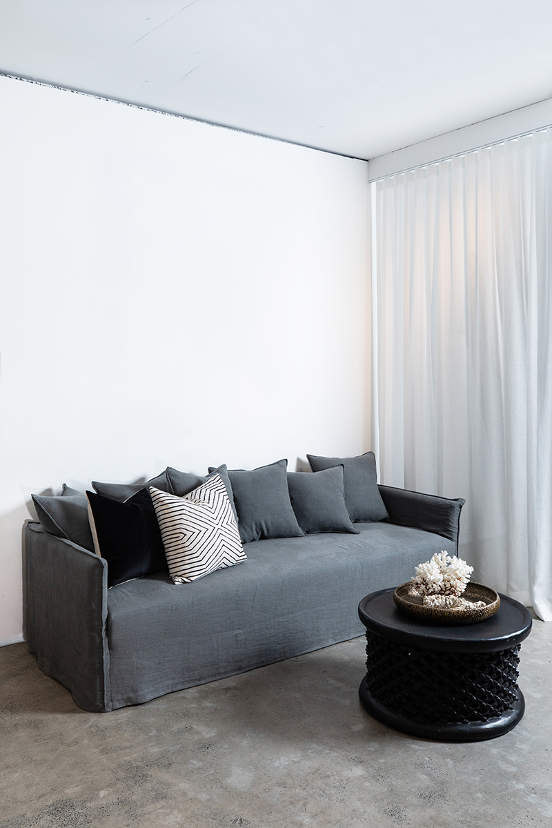 Crafted Furniture grey sofa. Image supplied via Crafted Furniture