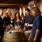 Friends enjoying a wine tasting experience with head winemaker Wally Cupitt of Cupitt's Winery, Ulladulla. Image: Destination NSW