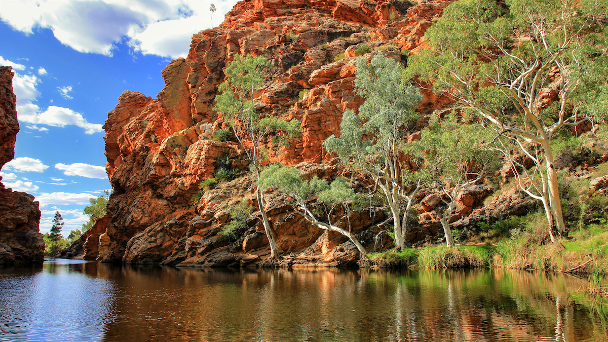 Ellery Creek Big Hole West MacDonnell Ranges Alice Springs. Photographed by Michael Bluschke. Image via shutterstock