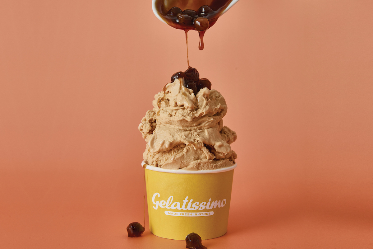 Gelatissimo Australia New Brown Sugar Bubble Milk Tea Flavour. Image supplied