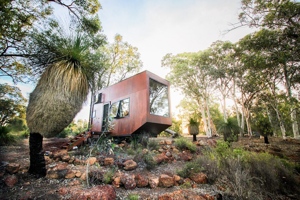 Joey the Tiny Cabin, Western Australia. Image supplied via Tiny Cabins