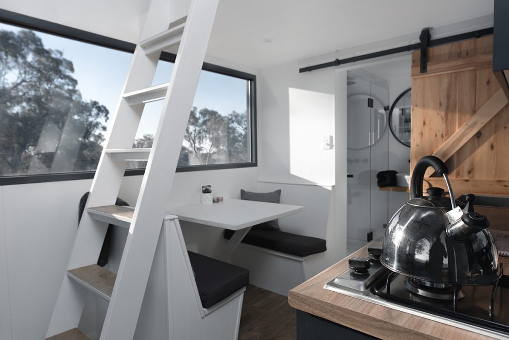 Kindled Tiny Home, New South Wales, interior. Image supplied via Kindled