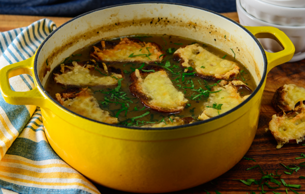 Manu Feildel's Authentic French Onion Soup Recipe. Image supplied