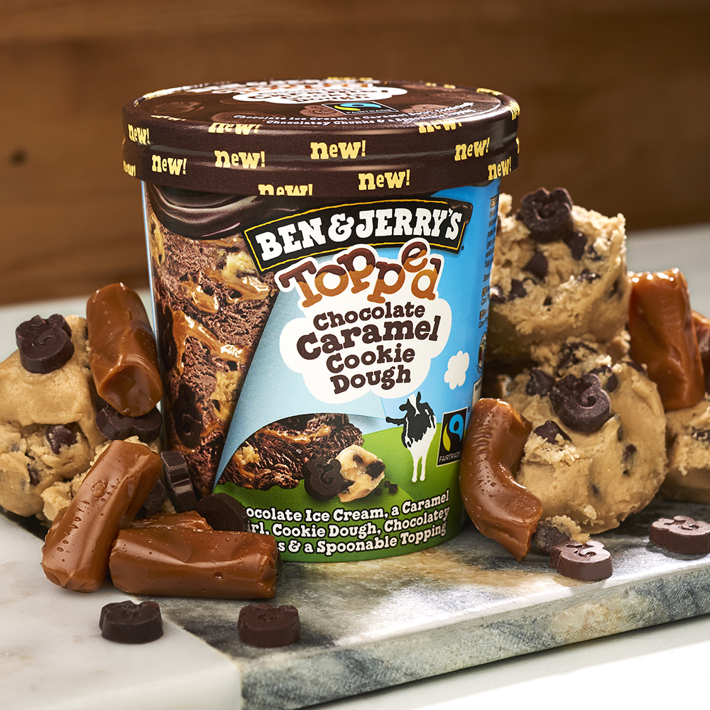 Ben & Jerry's Caramel Cookie Dough. New release 2020. Image supplied.
