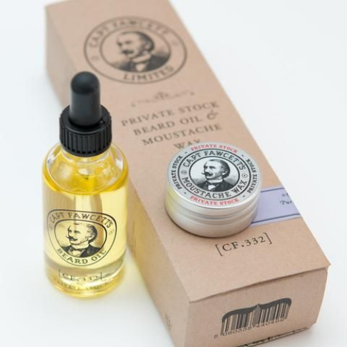 <strong>Captain Fawcett</strong> Beard Oil & Moustache Wax Gift Set