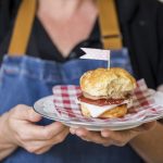 Dessert Scone Burger ($10) by The Tea Cosy. Photographed by Anna Kucera. Image supplied.