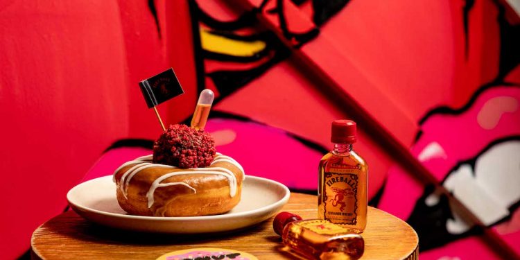 Donut Papi Sydney x Fireball Whisky. Fire in the Hole. Image supplied