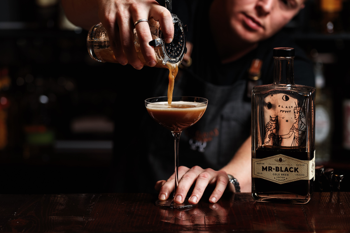 Gingerbread Espresso Martini. Hendriks Cognac & Wine Crows Nest Sydney. Photographed by Steven Woodburn. Image supplied