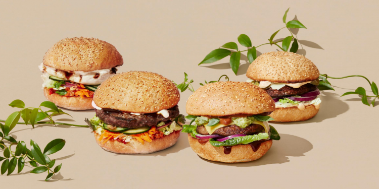 Grill'd Natural Burger Selection. Image supplied.