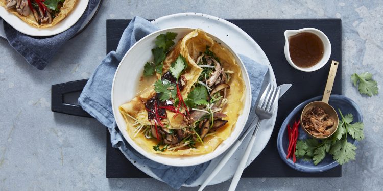 Manu Feildel's Peking Duck Omelette Recipe. Image supplied