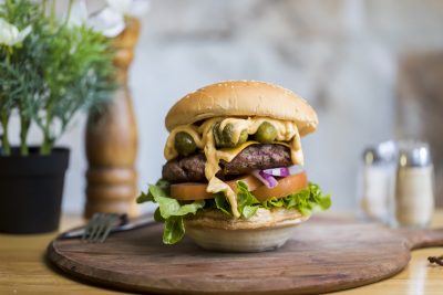Pie Burger ($11) by The Bakers Oven. Photographed by Anna Kucera. Image supplied