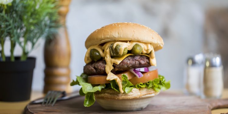 Pie Burger ($11) by The Bakers Oven. Photographed by Anna Kucera. Image supplied