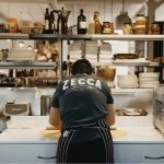 Chef making fresh pasta at Zecca Restaurant, Griffith.