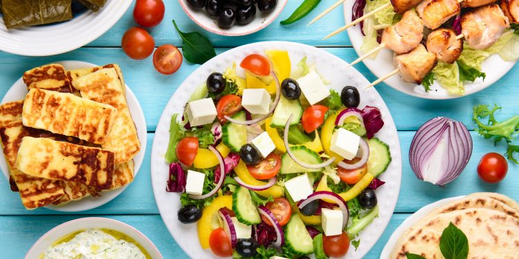 Greek restaurant food. Photographed by BorisKotov. Image via Shutterstock
