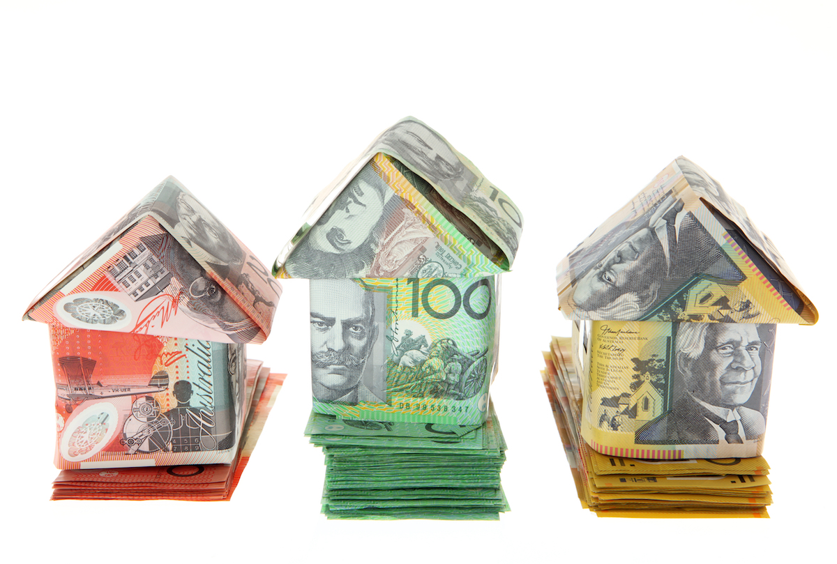Australian Currency Money Homes. Photographed by hidesy. Image via Shutterstock
