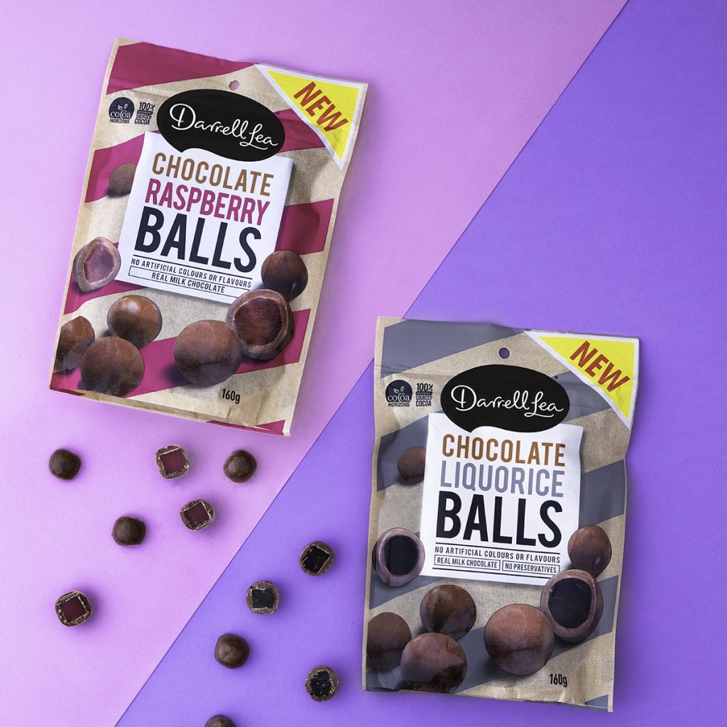 Darrell Lea Raspberry and Chocolate Liquorice Balls. Image supplied