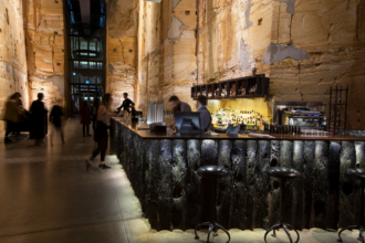Hobart's 8 Best Bars You Have to Visit in 2022. Void Bar, MONA, Hobart. Photographed by Mona and Rémi Chauvin. Image via Tourism Tasmania.