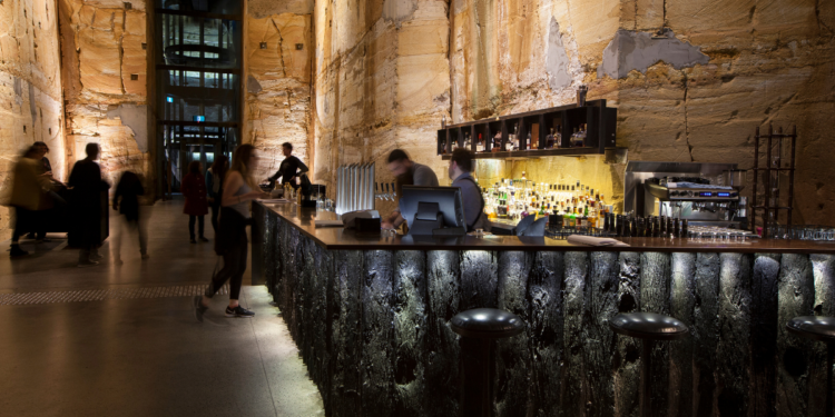 Hobart's 8 Best Bars You Have to Visit in 2022. Void Bar, MONA, Hobart. Photographed by Mona and Rémi Chauvin. Image via Tourism Tasmania.