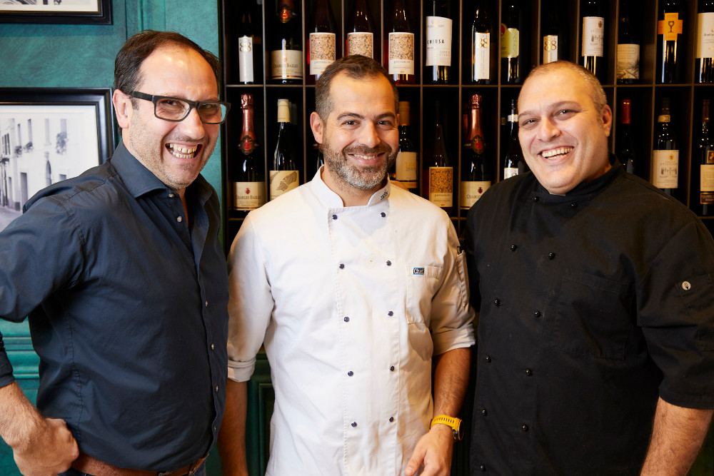VANTO Restaurant owners; from left to right: Santino Agrillo, Fillipo Perra and Luigi Peluso. Photographed by Yasmin Mund. Image: Supplied