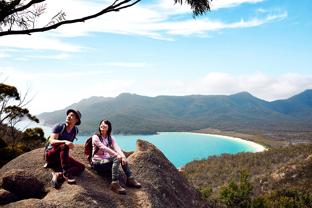 Wineglass Bay, Tasmania. Sourced from Tourism Australia, Photographed by Hugh Stewart.