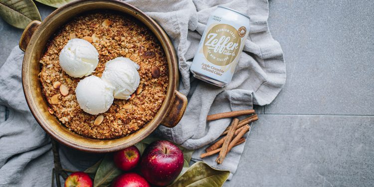 Zeffer Cider Co, Apple Crumble Infused Cider. Image supplied