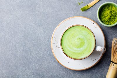 Matcha green tea latte supefood