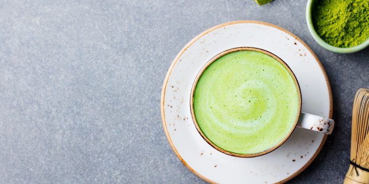 Matcha green tea latte supefood