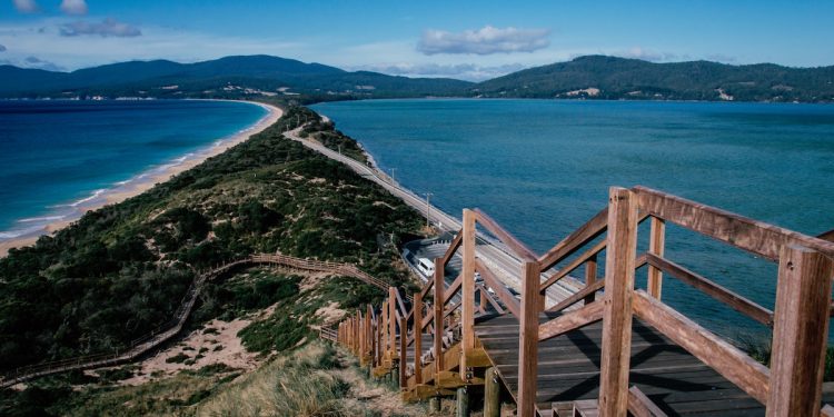 Bruny Island Isthmus. Image by Tamara Thurman via Unsplash.