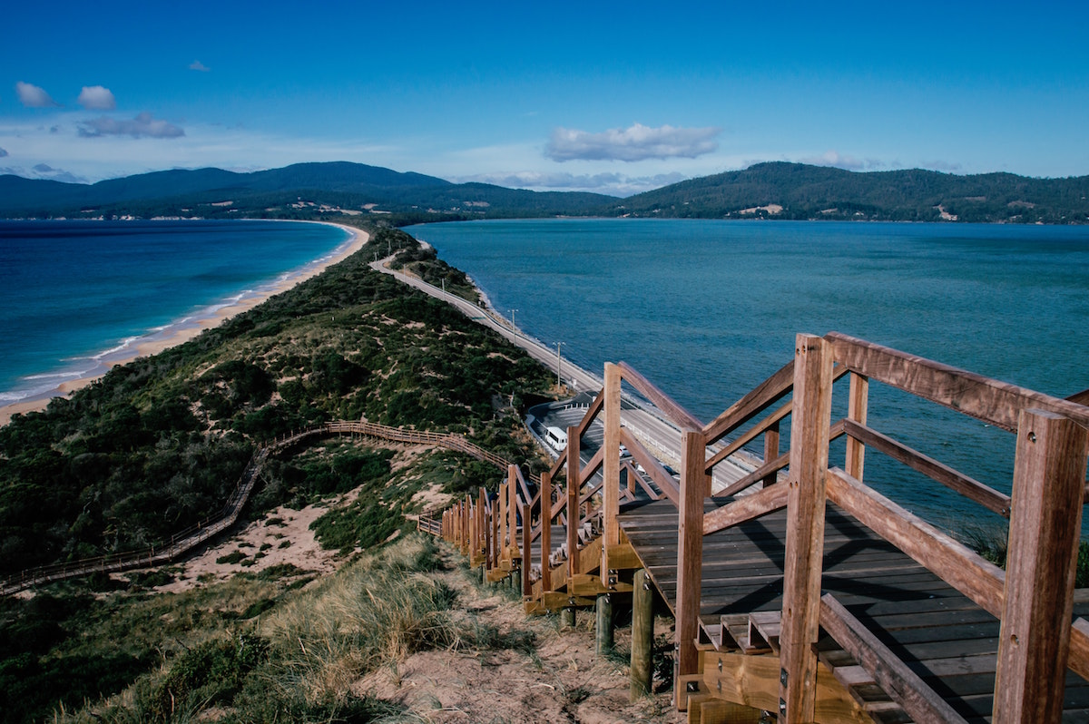 Bruny Island Isthmus. Image by Tamara Thurman via Unsplash.