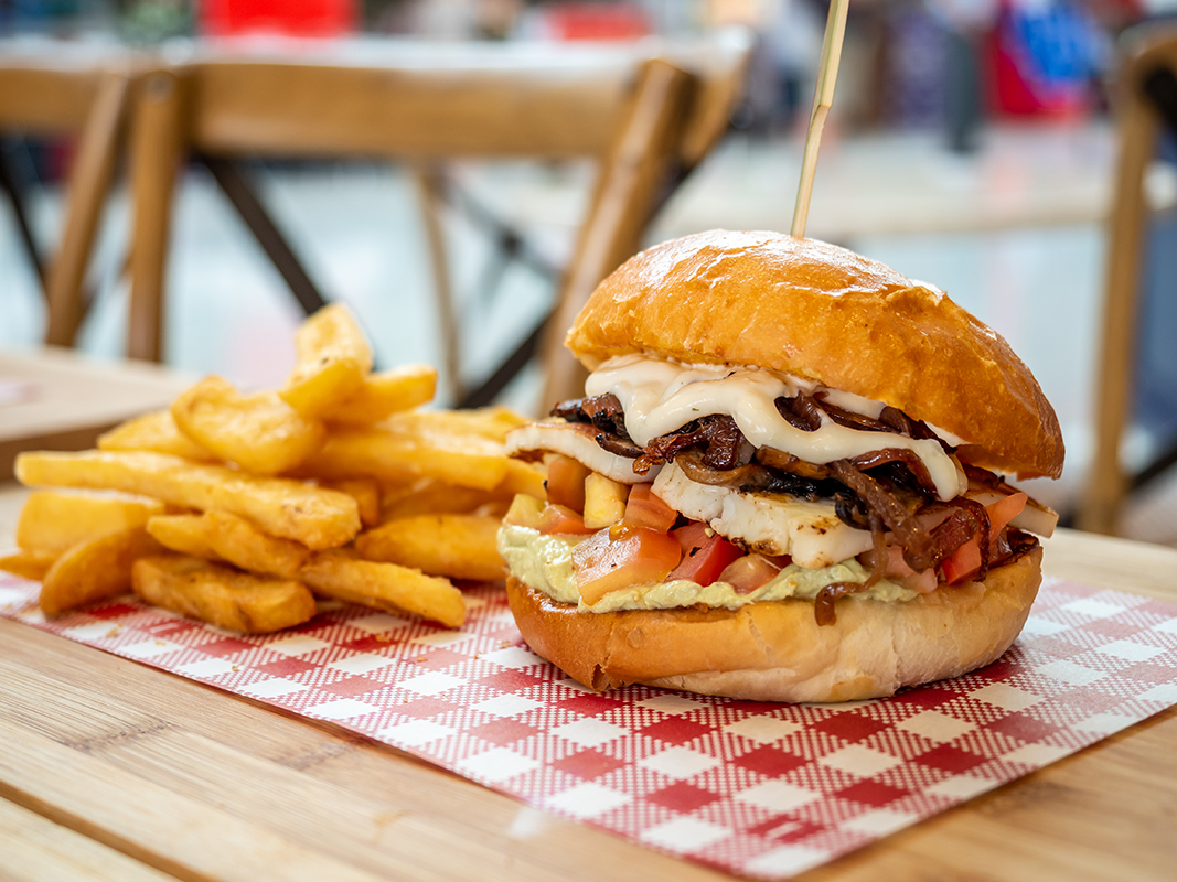 Halloumi Burger. Image Sourced From Shutterstock, Photographed by Cromo Digital.
