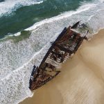 Maheno Wreck, Fraser Island. Photographed by Madelyn Rose Photography. Image supplied by Tourism and Events Queensland.