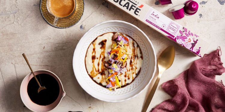 Martin Benn Chef Kheer Mango Rice Pudding Nescafé Espresso India. Image supplied.