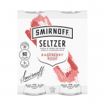 Smirnoff Seltzer Four-Pack Raspberry Rosé. Image supplied