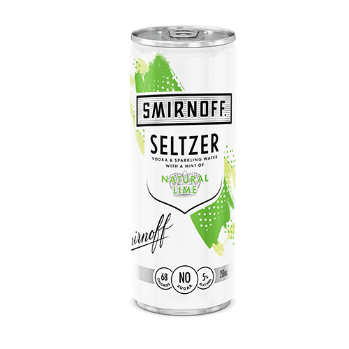 Smirnoff Seltzer Natural Lime Single Can. Image supplied