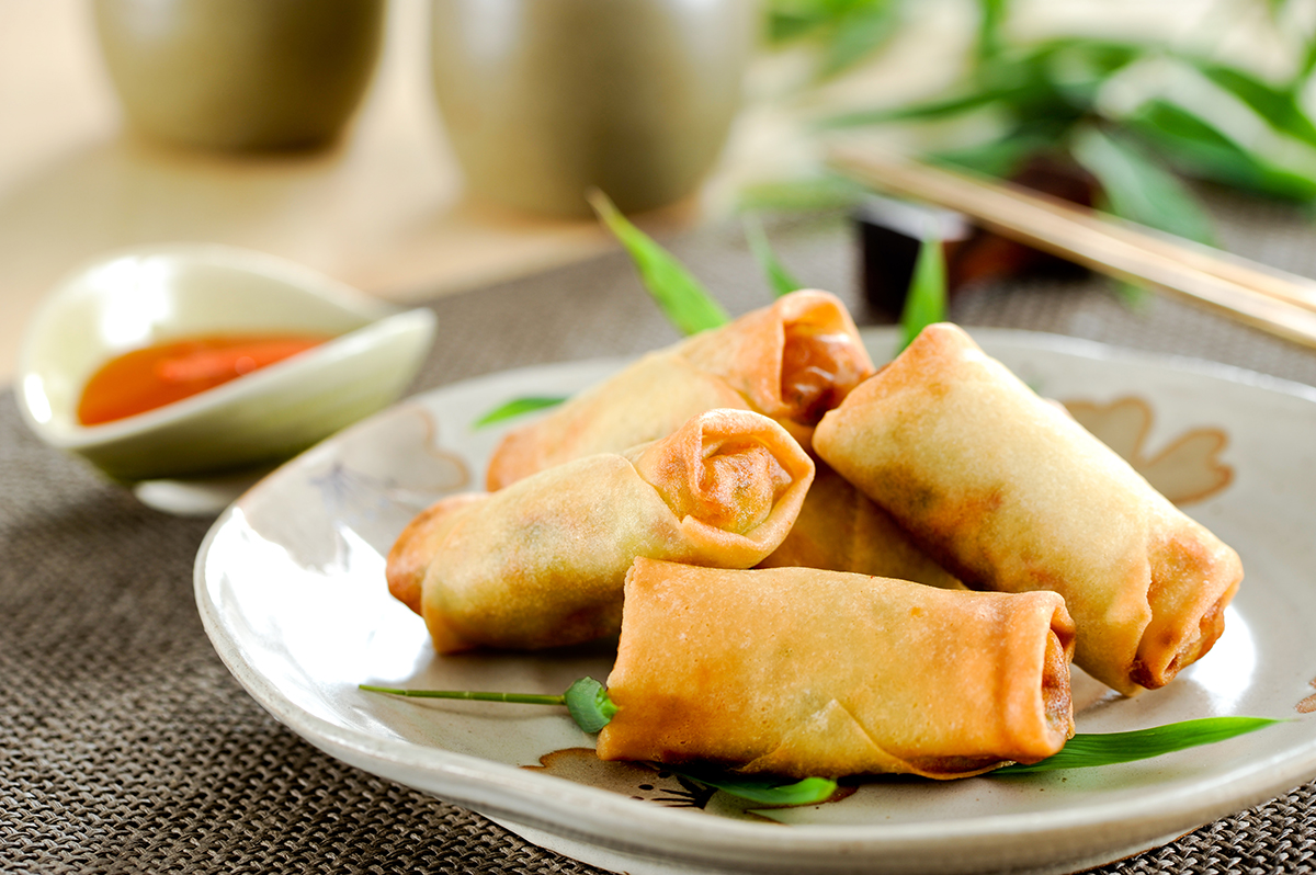 Spring rolls. Image Sourced From Shutterstock, Photographed by naito29.