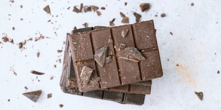Chocolate block. Photographed by Tetiana Bykovets. Image via Unsplash