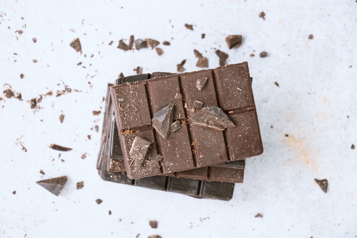 Chocolate block. Photographed by Tetiana Bykovets. Image via Unsplash