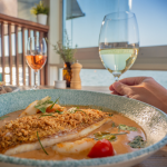 Close-up of Evening Meal at Noosa Boathouse.