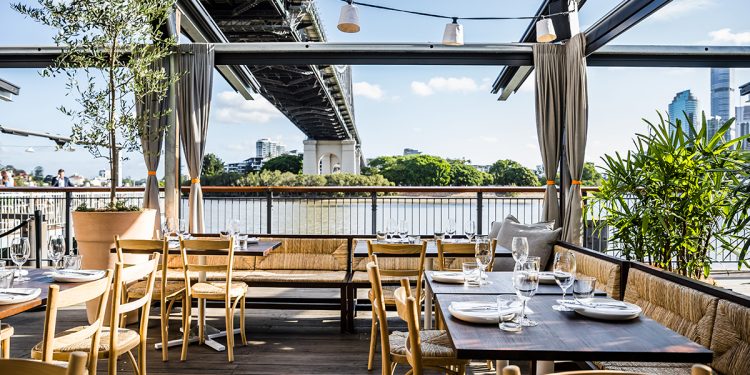 Greca at Howard Smith Wharves waterfront view. Photographed by Nikki To. Image supplied