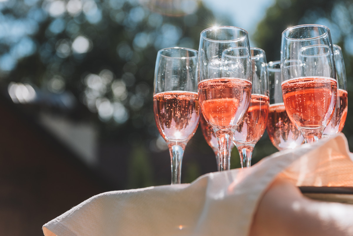 Sparkling wine escape. Photographed by Anastasiia Chepinska. Image via Shutterstock