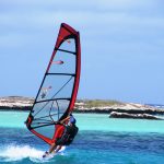 Windsurfing Abrolhos Islands, Australia's Coral Coast. Supplied by Tourism Western Australia.