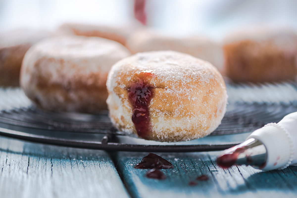 Jam Doughnuts. Image purchased via shutterstock