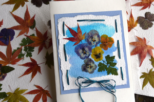 Craft 365. Easy Guide. How to make a pressed flower card for Christmas 2020. Image supplied.
