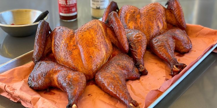 Adam Roberts Texas-Style Barbecue Smoked Whole Turkey Recipe. Image supplied.