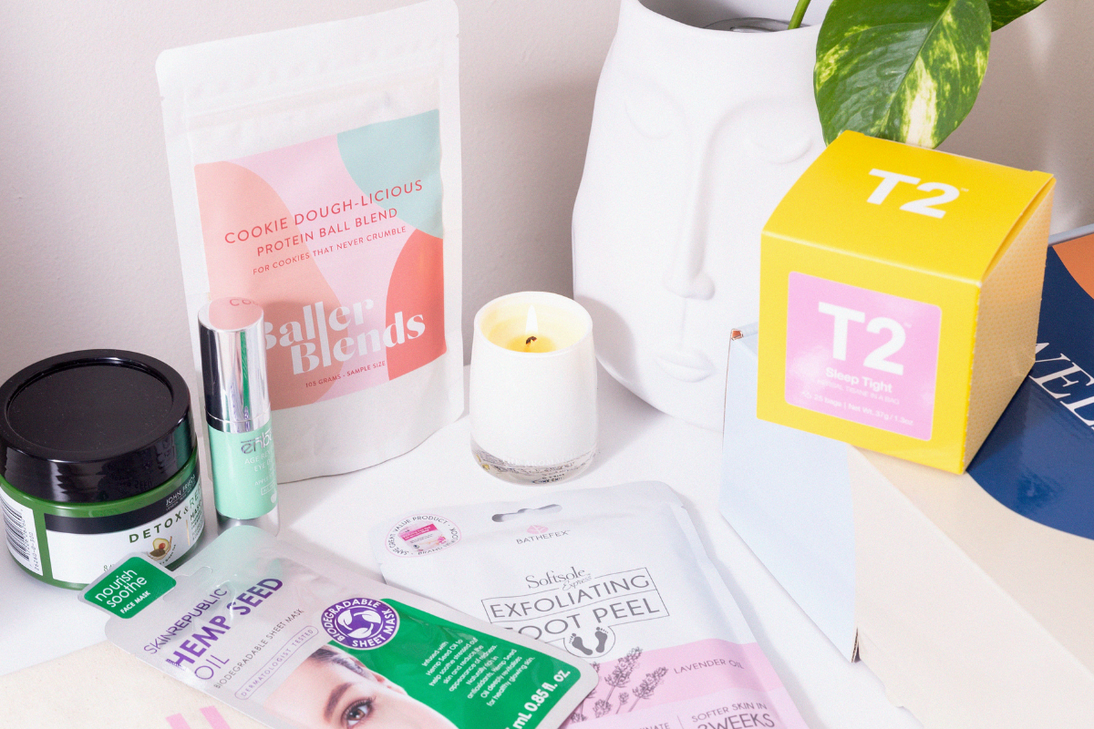 Bellabox subscription box, filled with samples of health and beauty favourites.