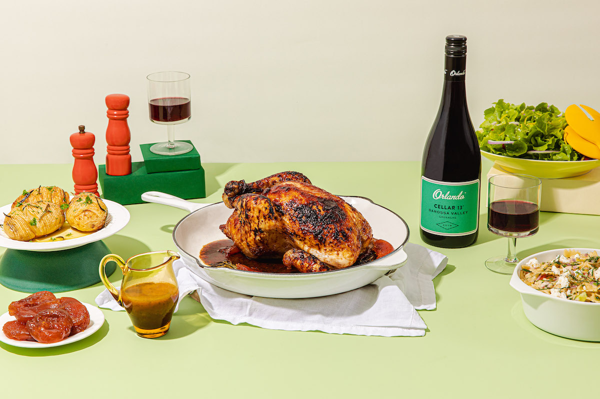 Guy Turland's Summer Roast Apricot Chicken Recipe. Orlando Wine. Image supplied.