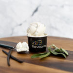 Vanilla Sage Goats Curd cheese-flavoured ice cream. Image: Supplied